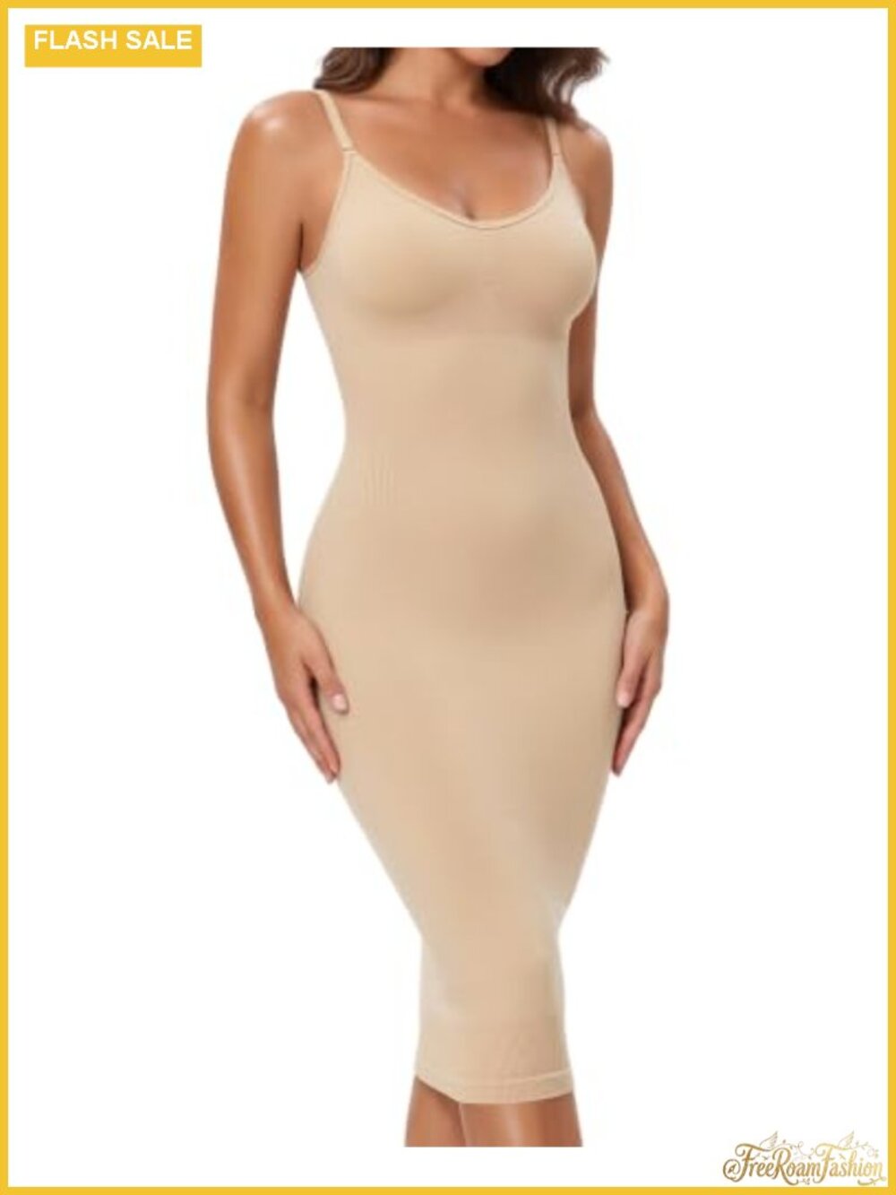 Long Shapewear Dress Tummy Control Body Shaper Slip Seamless High Stretch